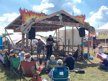 Performing on the Front Porch Stage at the Folk Festival
