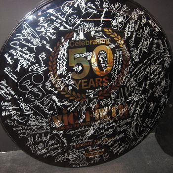 Who's Who of drumming royalty signed this at the VF 50th Anniversary Party.  My sig is under the 'R' in Years
