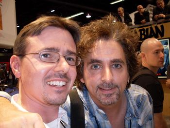 Sean and Todd Sucherman (Styx drummer), NAMM 2009, Anaheim Convention Center, Jan 17, 2009
