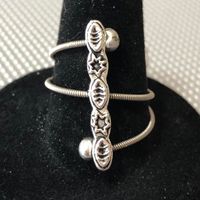 Leaf and Flower Spiral Ring