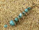 Turquoise spiral charm