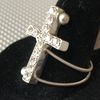 Crystal Cross Spiral Ring