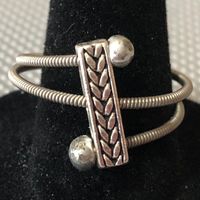 Small Chevron Spiral Ring