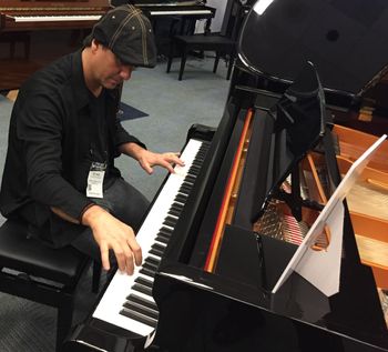 Grazing the keys of this beautiful piano
