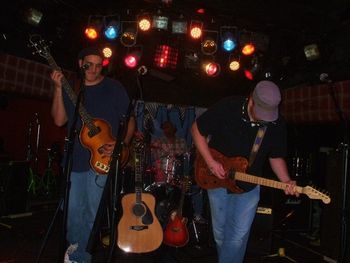 Randy (left) on bass/vox; Nil (center) on drums; Brian (right)on guitar/vox at the Elbo ROOM in Chicago, IL July 27,2012
