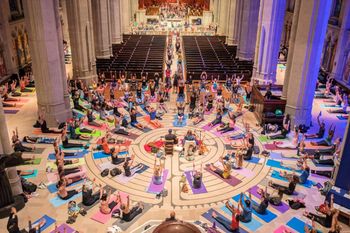 Grace Cathedral Yoga. 500 people in this amazing space.
