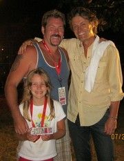 Dean Young & daughter Karisa backstage with Jim Cuddy
