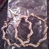 Gold Hoop Twisted Earrings With Pearls beads 