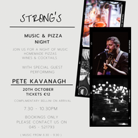 Pete Kavanagh live at Strong's Café & Bistro *** WAITING LIST ***