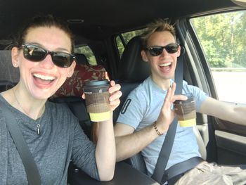 All smiles + coffee... but sad to drive away from Livermore! What an amazing year and incredible group of students. We will miss them.
