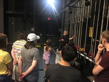 Learning about the fly system of the Bankhead Theater with Mike!
