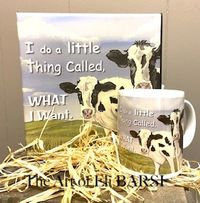 Sassy Cow Canvas Print & Mug Combo # 3