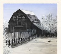 Winter Barn - Medium