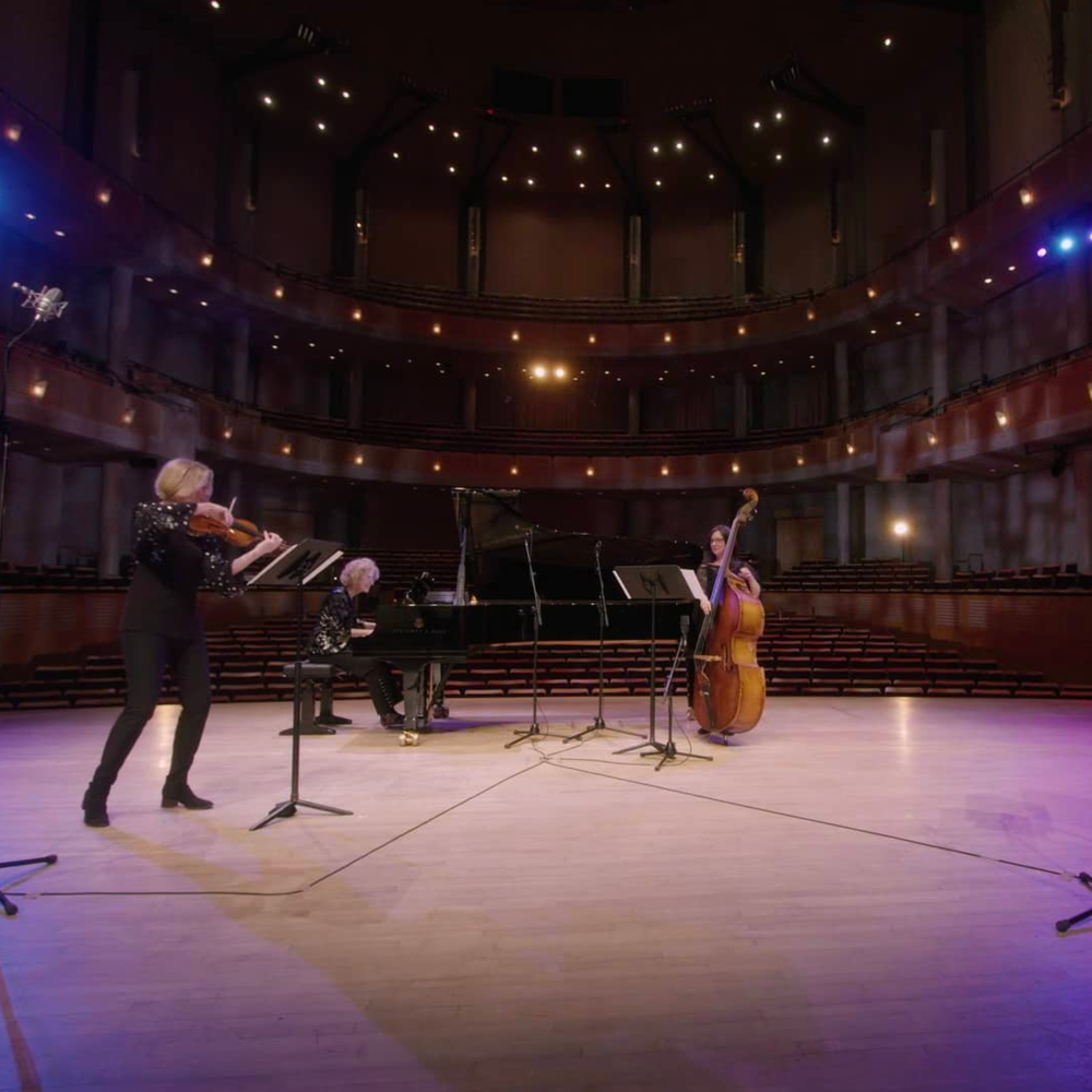 The four stellar J's - Joan Blackman violin, Jane Hayes piano, Jodi Proznick bass, Julia Nolan, saxophone