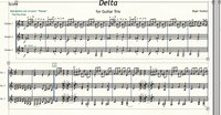 Delta for Guitar Trio Score