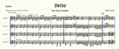 Delta - Four Guitars - Full Score
