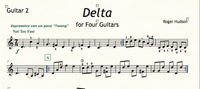 Delta - Four Guitars - Guitar 2 part