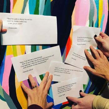 Quotes from Inspire Co. Quote Art Night
