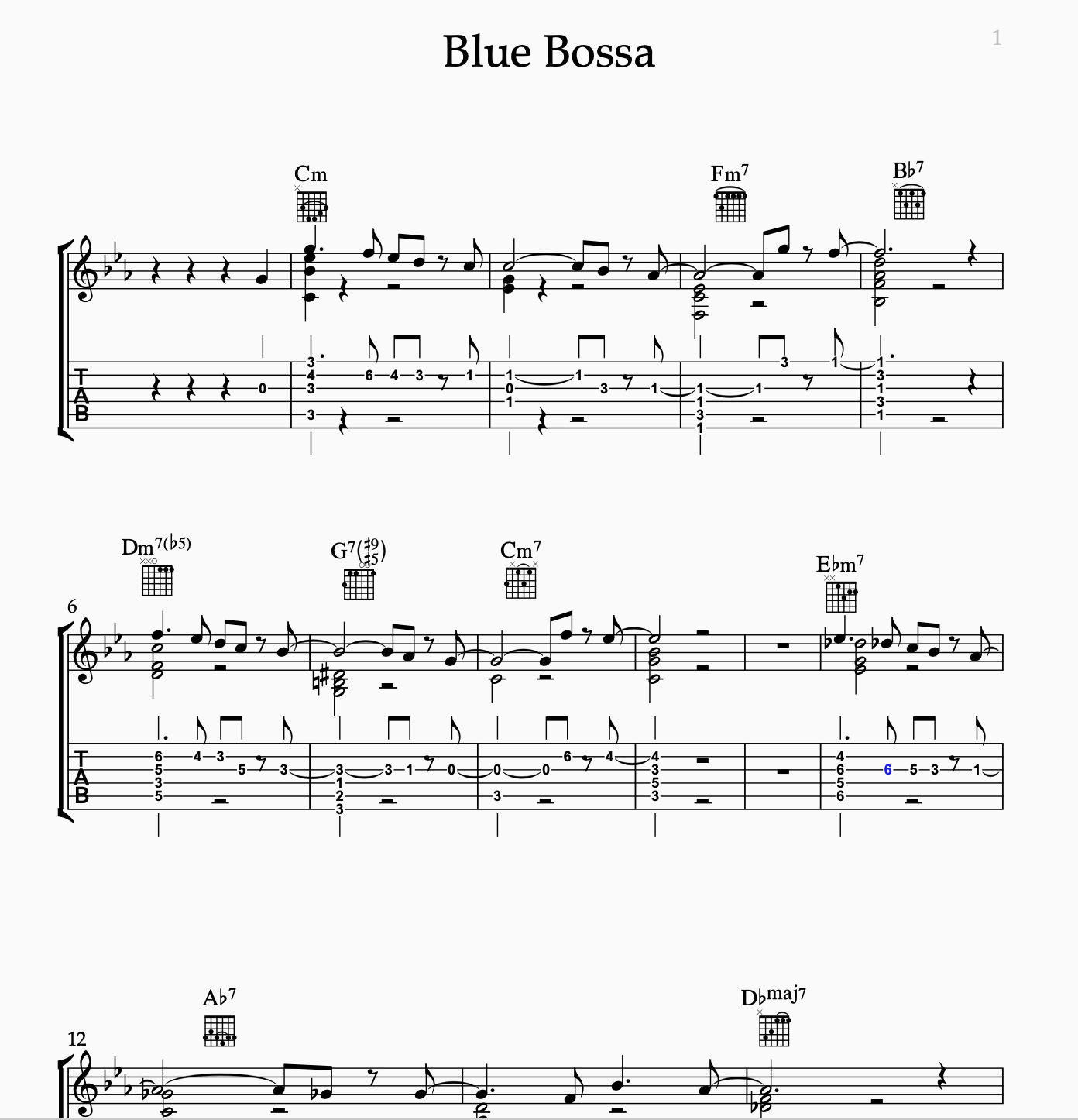 Blue bossa original sale