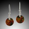 Handcrafted Sterling Silver & Red Creek Jasper with French Wire Earrings.