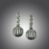 Handcrafted Antiqued Sterling Silver carved earrings