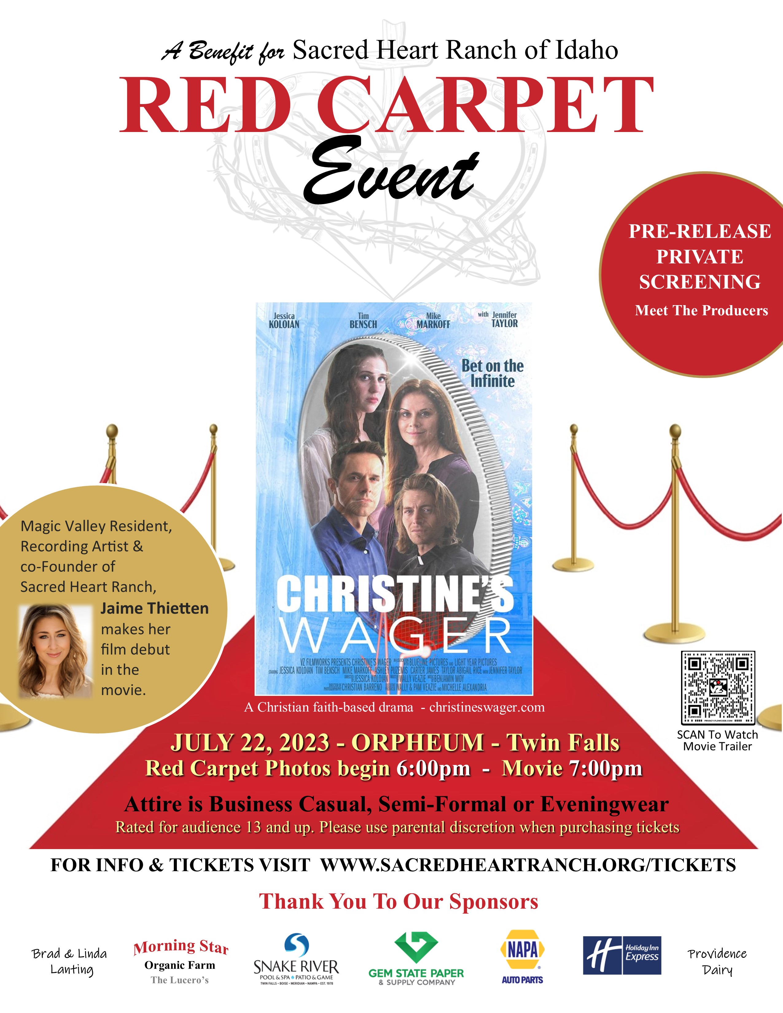 TICKETS NOW ON SALE FOR OUR FIRST ANNUAL RED CARPET FUNDRAISER