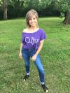 Purple Off-Shoulder Tee