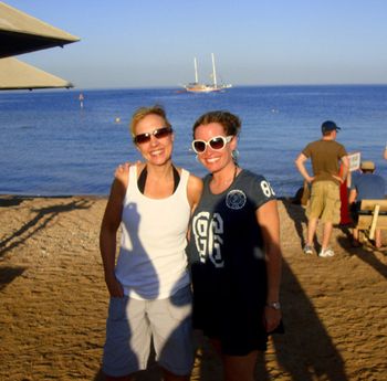 Kay and me after snorkeling in the Red Sea!! :) We played with jellyfish!
