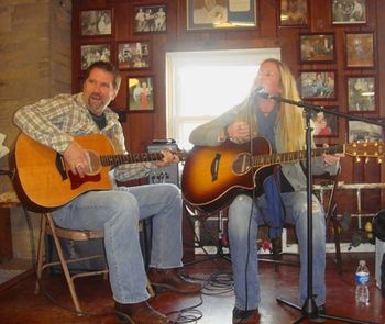 Robin and me doin' a little diddy at the benefit for Jessica Timberlake in West Portsmouth, Ohio!
