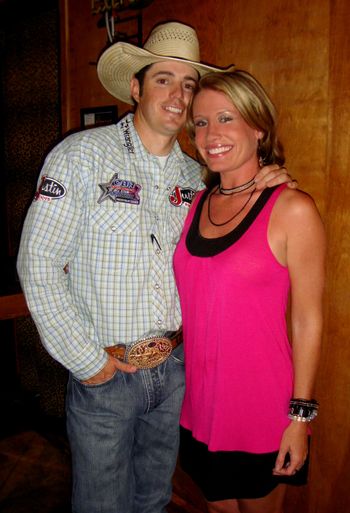After my interview with the very personable Wesley Silcox (2006 World Champion Bull Rider)!
