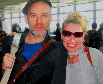 R.E.M. singer Michael Stipe posing for a pic!!!!
