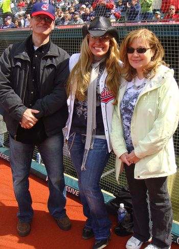 Mom and Dad on the field in Cleveland!!! I pulled some strings! ;)
