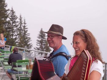 Playing music on top of the Laber Berg
