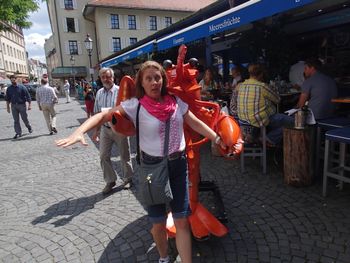 caution, be on the lookout for giant lobsters running the streets of Munich
