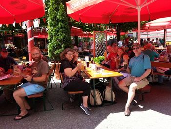 tasting the bier at Schussenrieder Brauerei
