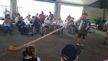 10 years after our first show at Wurstfest, Ross rockin' Amazing Grace on the Alphorn and accordion at the same time!
