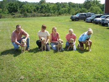 Jim & Tracer, Lori & Indie, Brenda & Nova, Sally & Shine and Donna & Speed. 8-1-09
