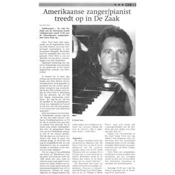 2001 - Holland solo tour article
