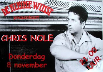 Promotional poster for Nole's 2001 solo tour of Holland & Belgium in 2001
