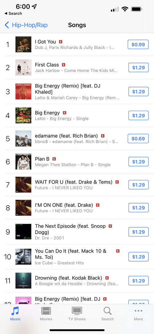 Itunes top cheap 100 hip hop