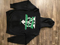 Black & Green "Outcast" Hoodie