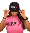 GRUV-X Full Logo T-Shirt in Pink (Red & Black Logo)