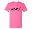 GRUV-X Full Logo T-Shirt in Pink (Red & Black Logo)