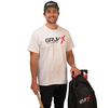 GRUV-X Full Logo T-Shirt in Ash Grey (Red & Black Logo)