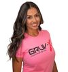 GRUV-X Full Logo T-Shirt in Pink (Red & Black Logo)