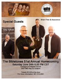 Bibletones 51st Annual Homecoming with Brian Free & Assurance and Greg Sullivan’