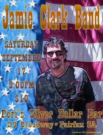 JAMIE CLARK BAND Live at Peri's Silver DollarPoster by www.ThosChapman.com

