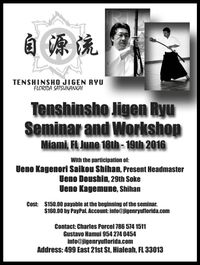 TENSHINSHO JIGEN-RYU SEMINAR
