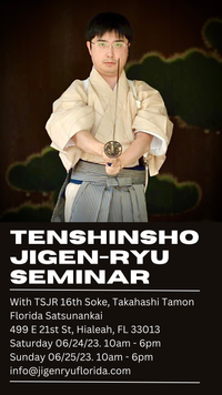 Tenshinsho Jigen-ryu Seminar with Takahashi Soke