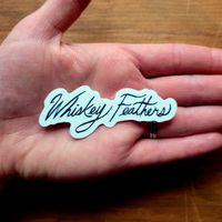 Whiskey Feathers Logo Sticker 3"x1" (Includes Sales Tax)